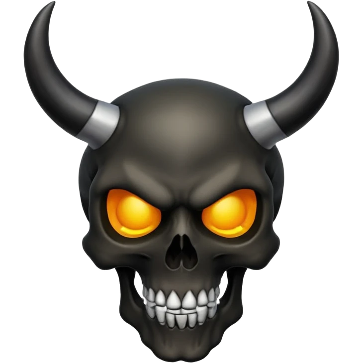 Naughty evil skull emoji