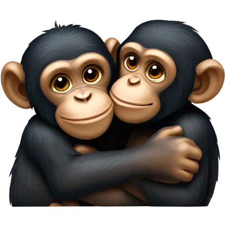 Chimpanzee love emoji
