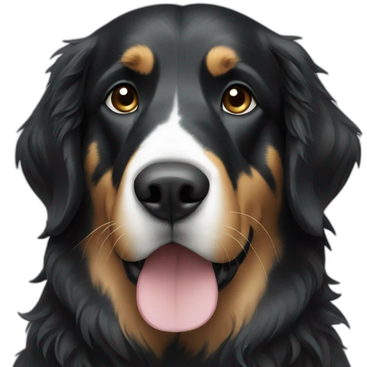 black golden retriever with white spot around nose emoji