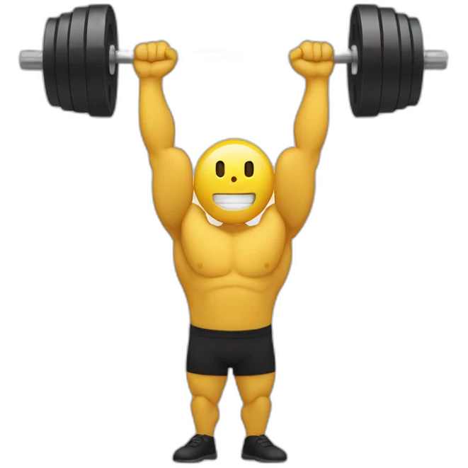 lifting a dumbell with one arm emoji