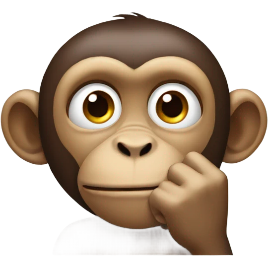 Monkey covering its mouth with its hand  emoji