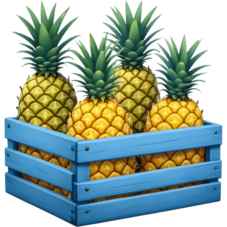 pineapples in a blue crate emoji