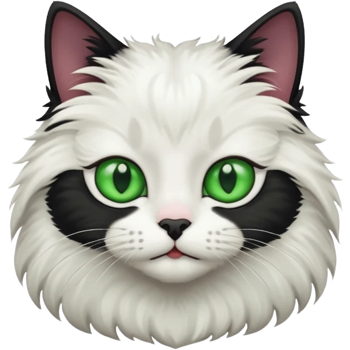 white and black cat emoji