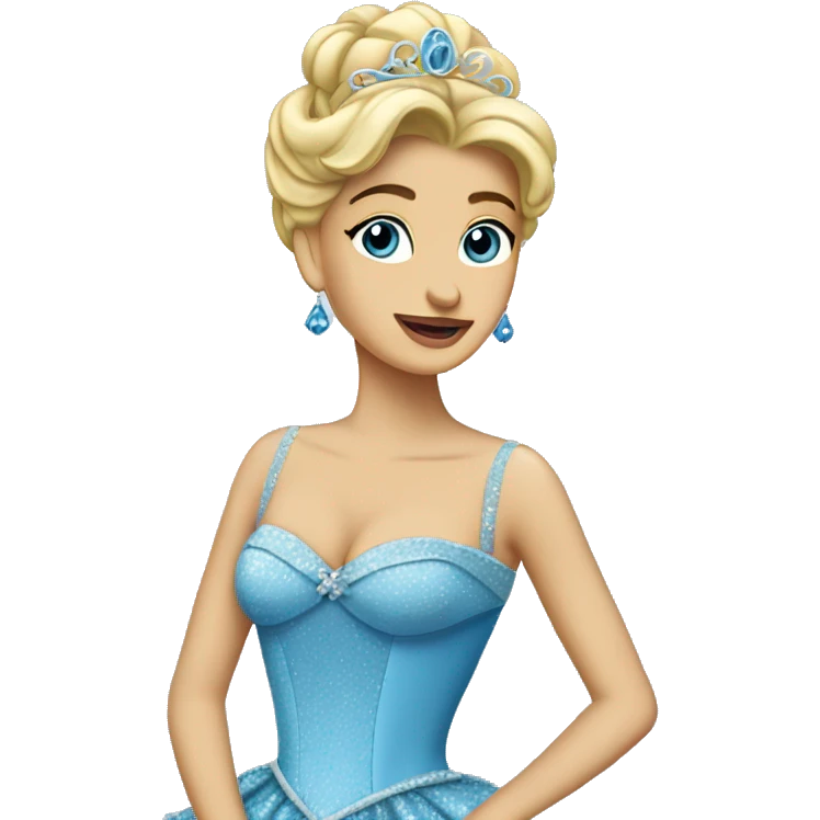 Cenicienta con vestido azul  emoji
