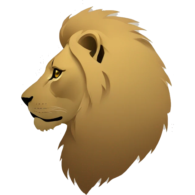 Lion silhouette emoji