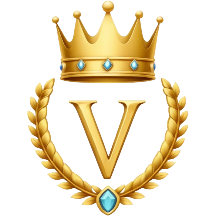 Letter v Vít crown Simple one emoji