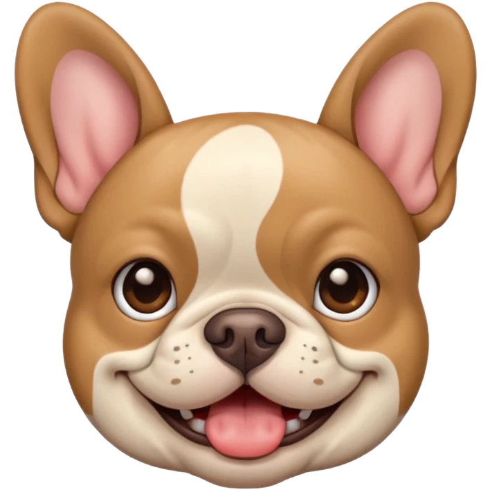 Fawn French Bulldog winking  emoji