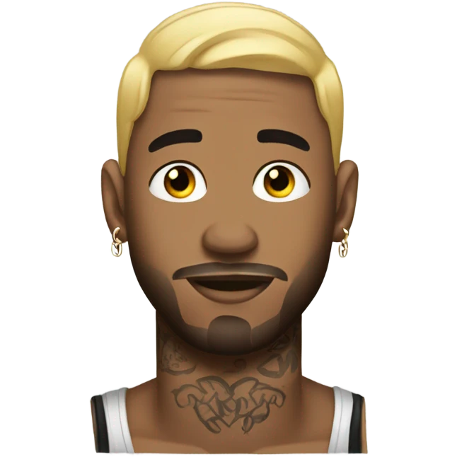 White rapper with tattoos emoji