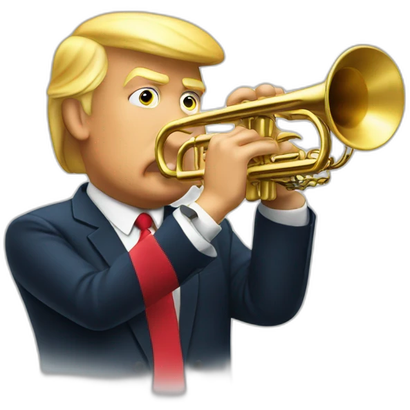 trump playing trumpet emoji