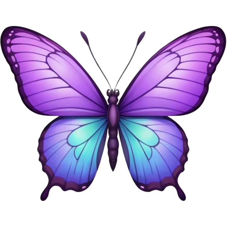 Purple butterfly with sharp ends on each wing emoji