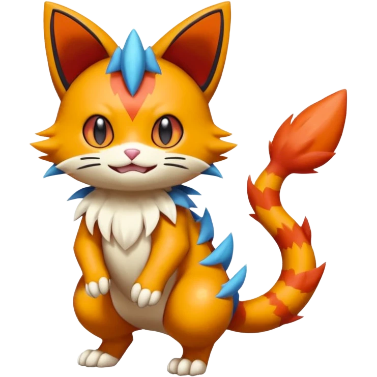 Sprigatito-Floragato-Meowscarada-Torracat-Pokémon-Fakémon-hybrid-fusion-creature (full body) emoji
