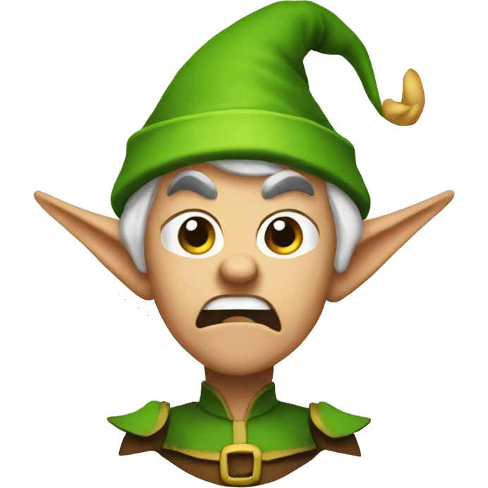 angry schemeing elf emoji
