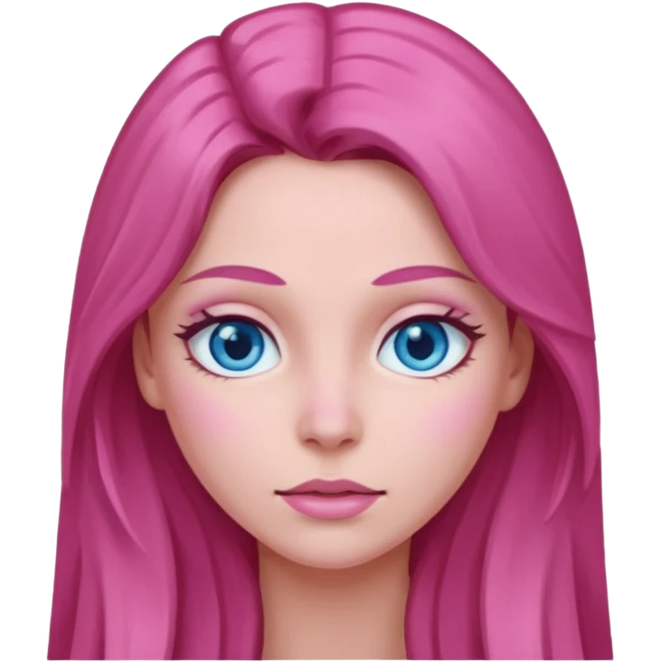 Woman with pink skin emoji