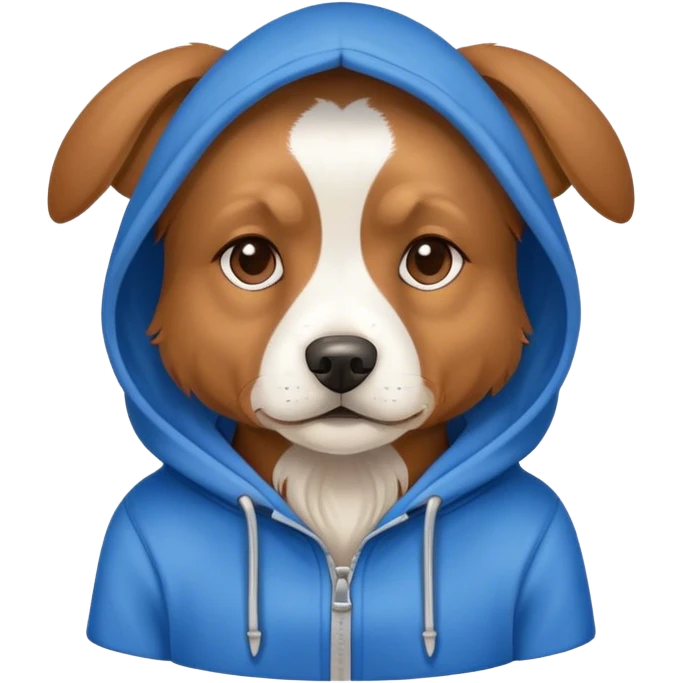 Dog wearing a hoody  emoji