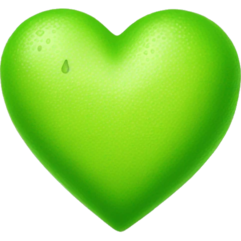 Lime green heart  emoji