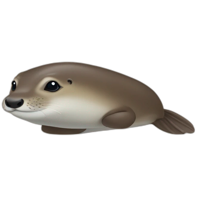 loutre sur baleine emoji