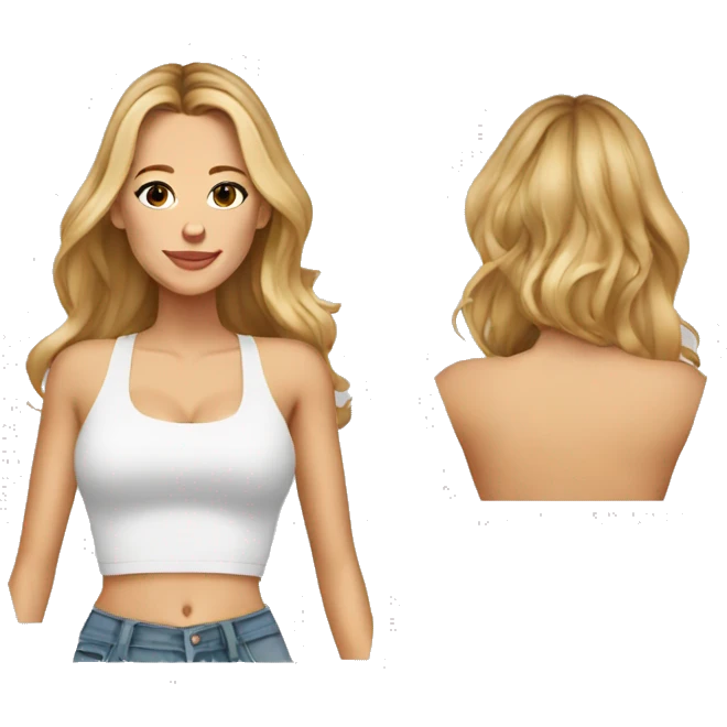 blake lively cartoon wearing tank top emoji