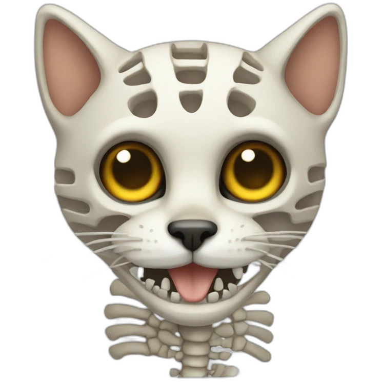Cat skeleton emoji