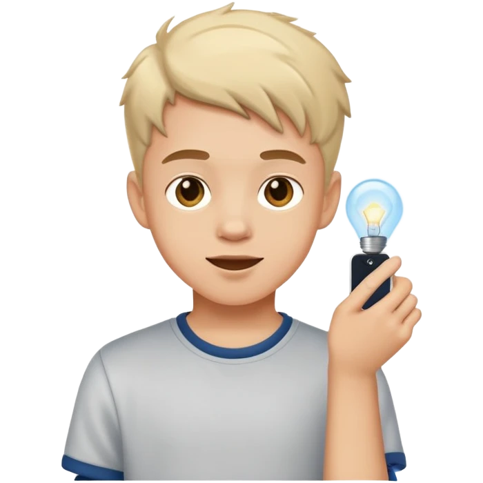 one playful boy in casual attire emoji