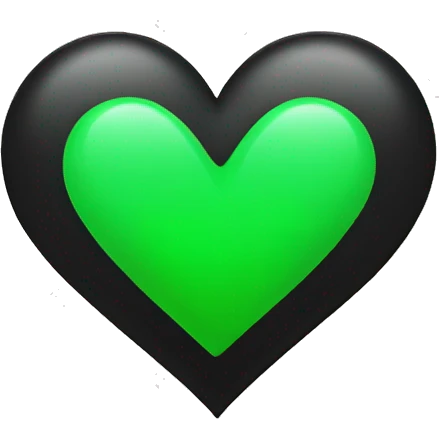 Black and green hearts with video emoji