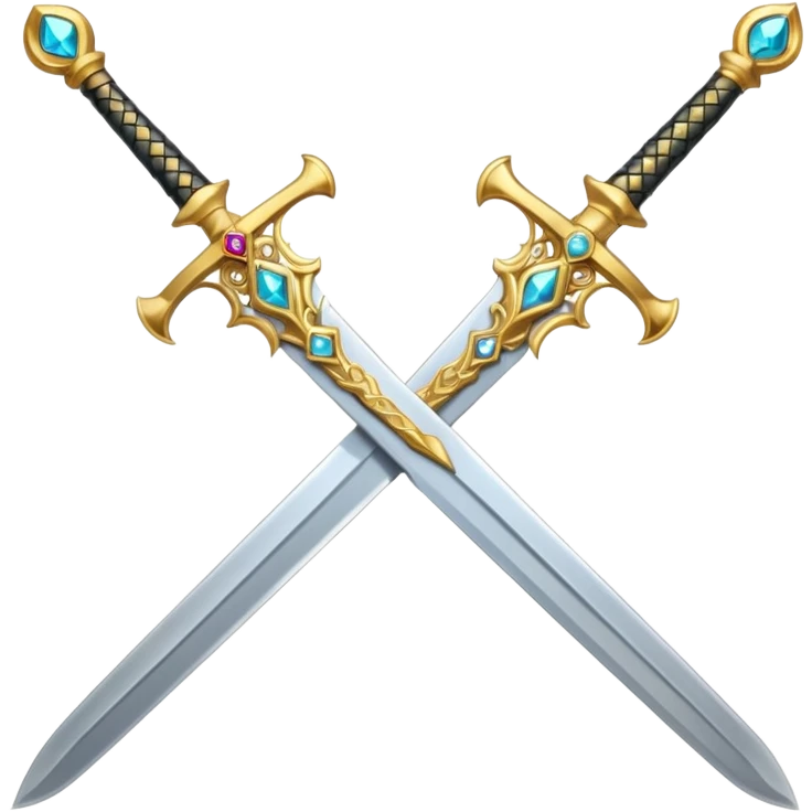 Two Golden royal swords emoji
