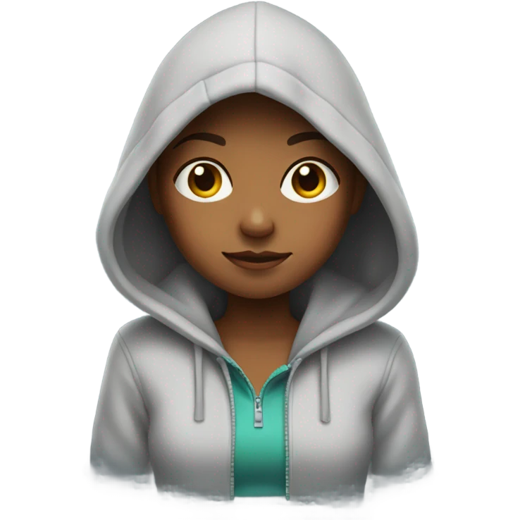 Girl in a hoodie emoji