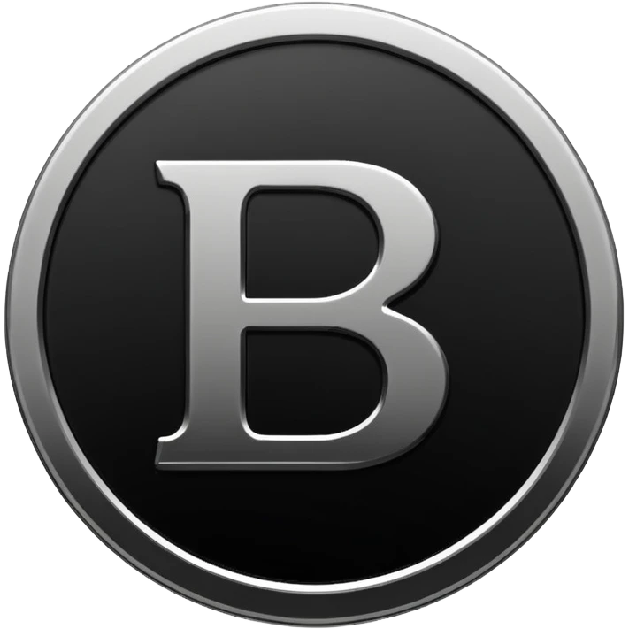 Emoji icon of a metal coin with engraved letter 8, minimalist style, isolated, only black color emoji