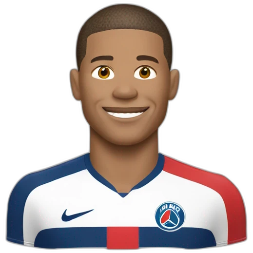 Mbappé, avec un croque top emoji