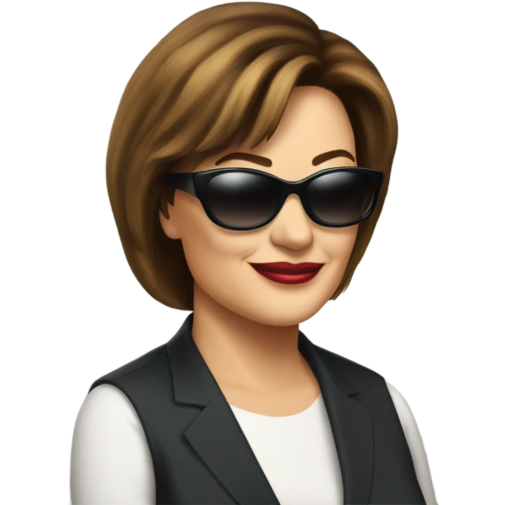 Amy Klobuchar wearing sunglasses emoji