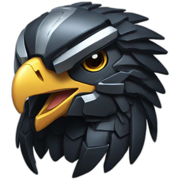 black mecha head eagle emoji