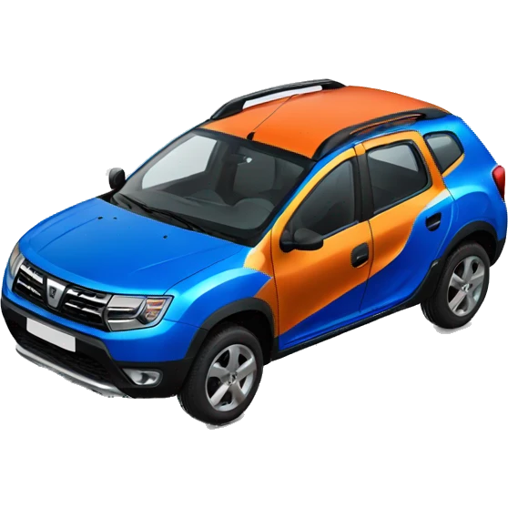 Blue and orange dacia spring emoji