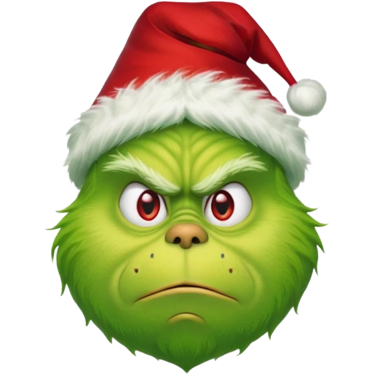 grinch with christmas hat emoji