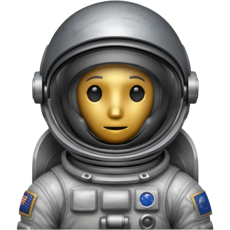 dark grey astronaut helmet, obscured face  emoji