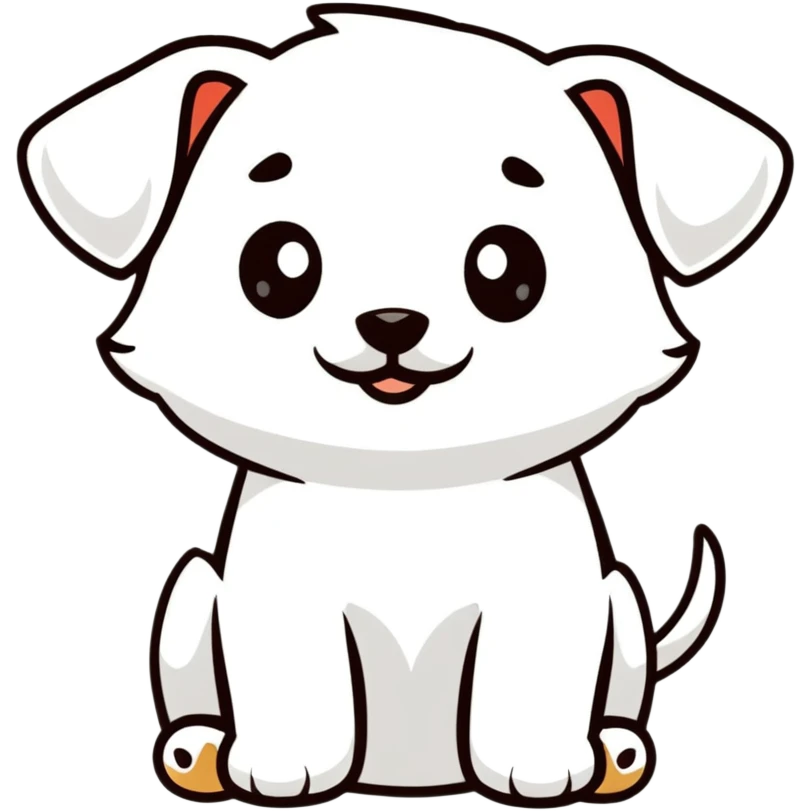 Little white puppy emoji