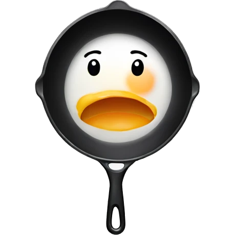 egg holding a frying pan emoji
