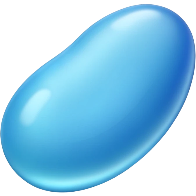 blue jellybean emoji