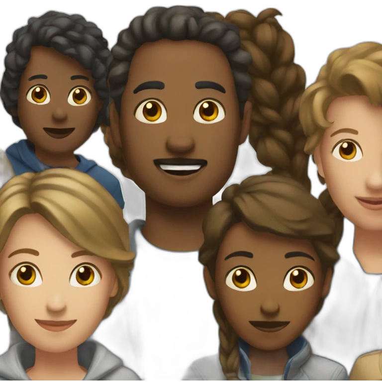 Un groupe d'amis emoji