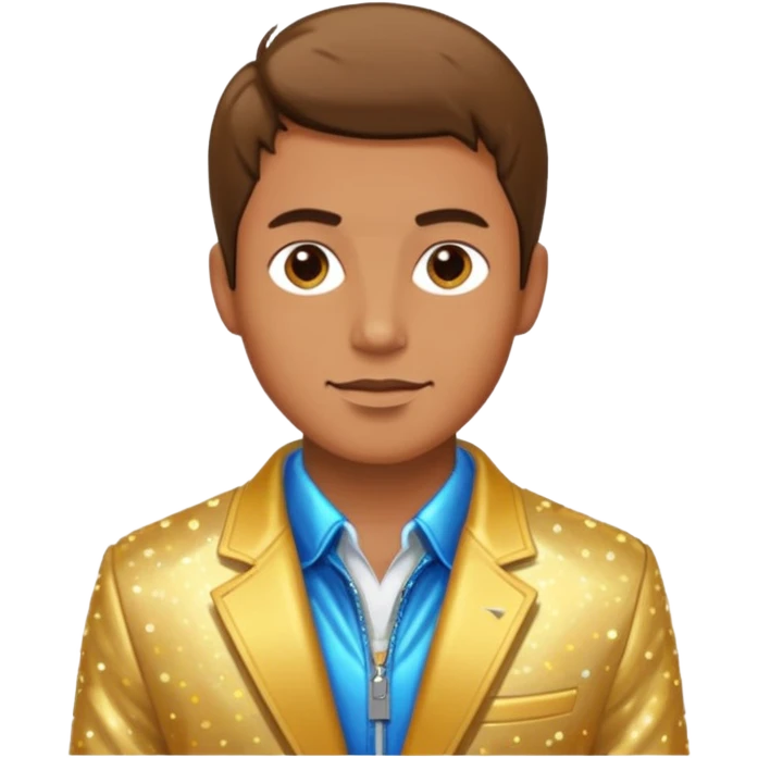 man with sparkling jacket emoji
