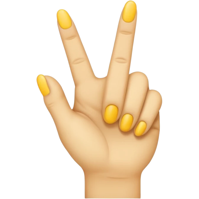 A minimal, emoji-style hand icon similar to the classic middle finger emoji, but with the ring finger raised instead of the middle finger. Flat design, smooth rounded shapes, soft yellow emoji skin tone, simple shading, centered on a transparent background, modern and clean iOS-style emo emoji