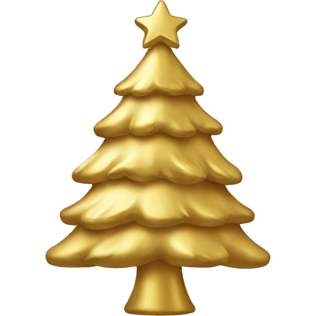 Gold Christmas tree  emoji