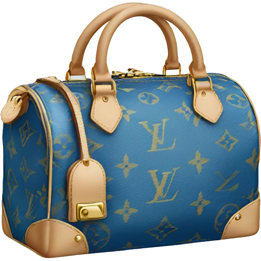 Louis Vuitton bag blue emoji