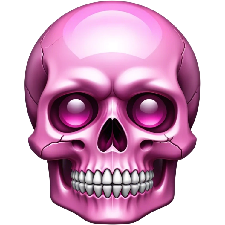 gemstone skull crystal gold pink emoji