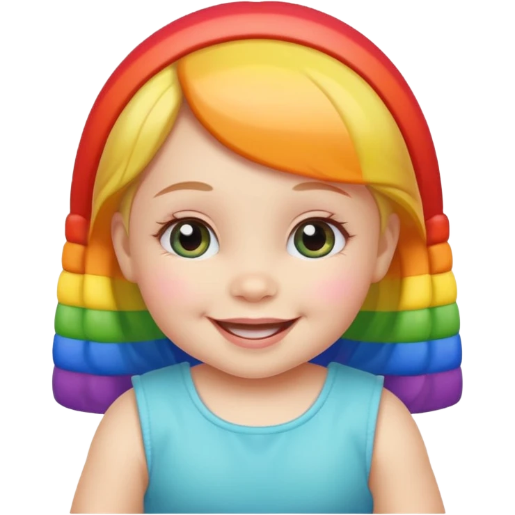 a rainbow baby girl emoji