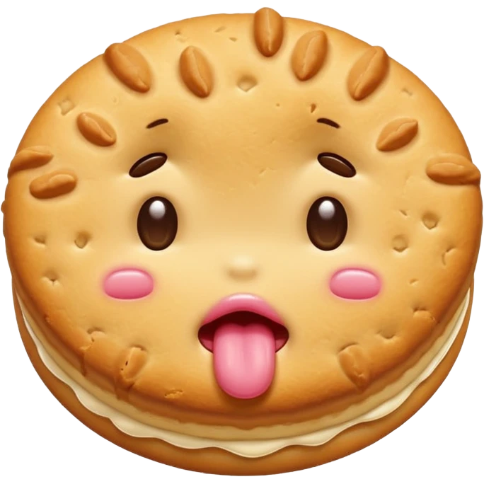 cute biscuit no cream cry tounge emoji