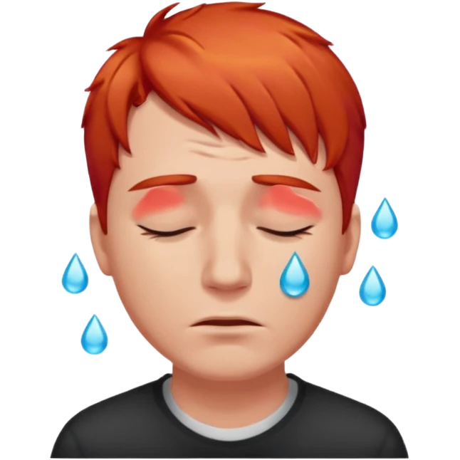 😔👨‍🦰💧 emoji