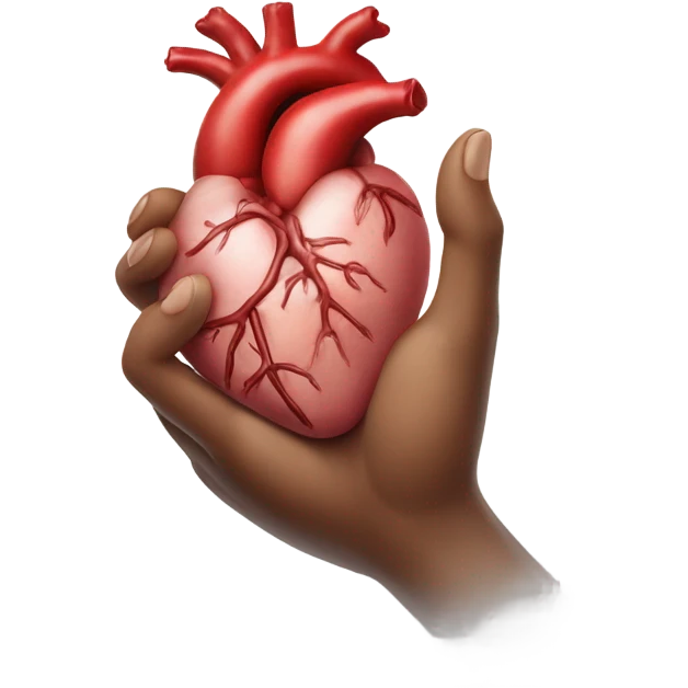 Heart in hand emoji