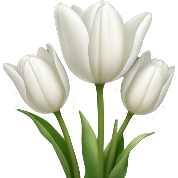 white tulips emoji