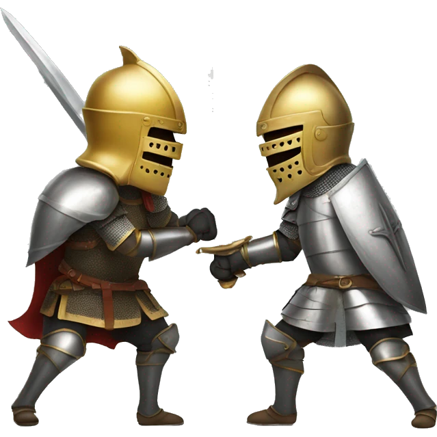 Two knights fighting emoji
