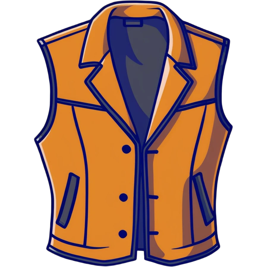 Brown leather vest emoji