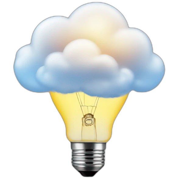 lightbulb cloud Angel emoji